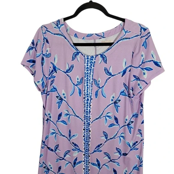 Lilly Pulitzer Slathouse Jungle Sophiletta UPF50+ Dress Purple Iris XL Elephant - Picture 4 of 11